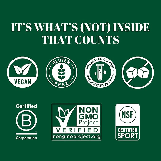 Sacred Lotus Vegan Protein Powder | Organic Chocolate Plant-Based Protein | Brown Rice &amp Pea Protein Blend | No Dairy Soy or Added Sugar | 18g Protein Per Serving | 19 Servings |15.4 oz