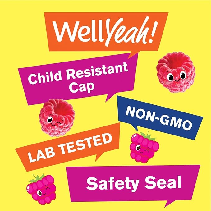 WellYeah Biotin Kids + Iron + Vitamin C Kids Gummies Bundle - Great Tasting Vitamin Supplement Gluten Free GMO Free Chewable Gummy