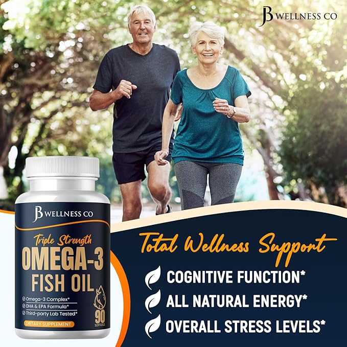 Triple Strength Omega 3 Fish Oil 3750 mg - EPA &amp DHA - Over 3000mg Omega-3 Fatty Acids - 1350mg EPA + 900mg DHA - Best Essential Fatty Acids Burpless Fish Oil - 270 Count