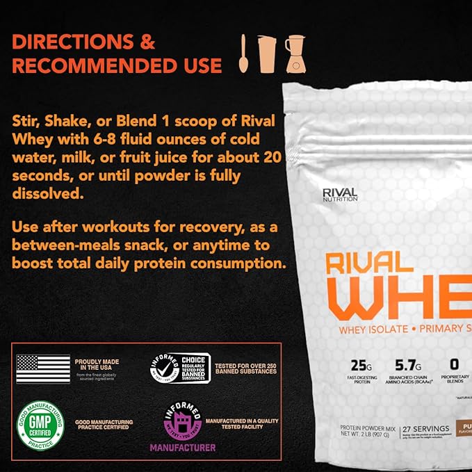 Naturally Flavored Rival Whey - Cookies and Cream 2lb