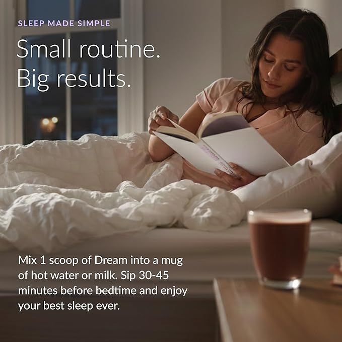 Beam Dream Sleep Powder – Sleep Aid for Adults with Melatonin Magnesium L-Theanine Reishi Mushroom &amp Apigenin Sleep Supplement Sleepy Cocoa Bedtime Drink Mix Cinnamon Cocoa Flavor 30 Serving