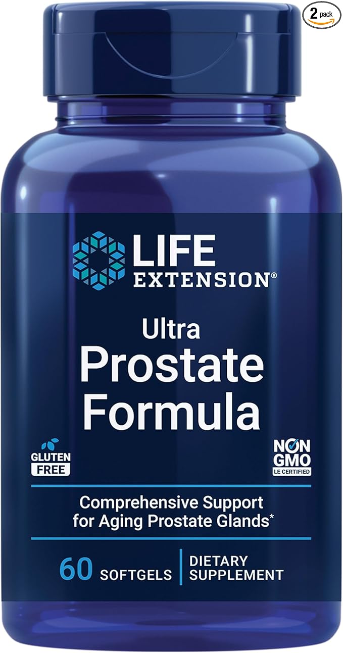 Life Extension Curcumin Turmeric &amp Ultra Prostate Formula with Saw Palmetto 60 Capsules &amp 60 Softgels Bundle
