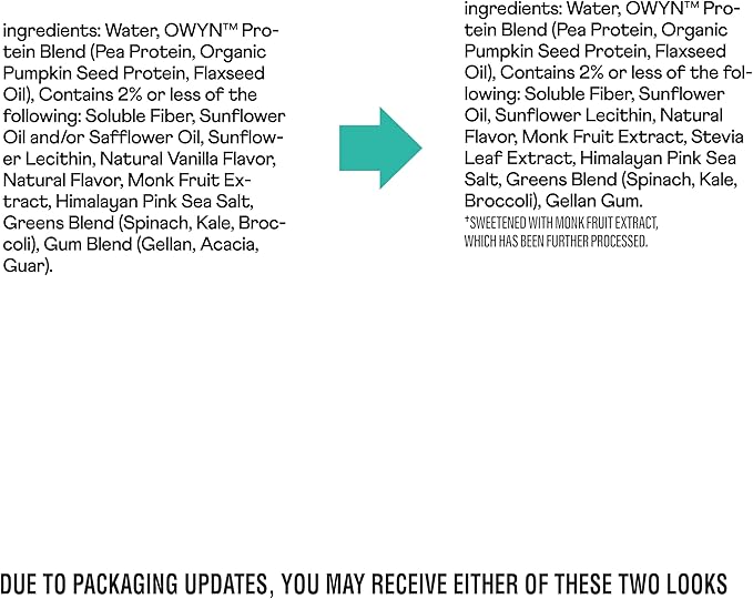 OWYN Only What You Need Pro Elite Vanilla Flavored Protein Shake 32g Protein 0g Sugar High Protein Dairy Free Gluten Free Plant Based Protein Drink 12 Count
