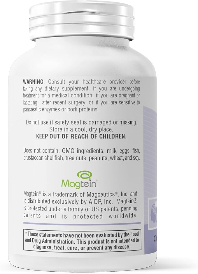 Provita Magnesium L-Threonate Supplement | Cognitive Support &amp Brain Electrolyte Balance | High Absorption Magnesium for Memory Focus &amp Brain Health | Vegan Capsules | 50mg Elemental Magnesiu