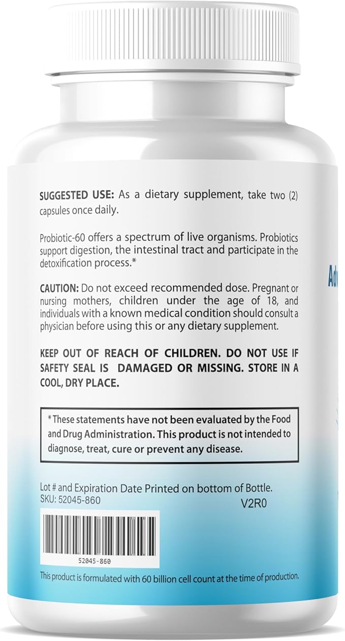 Oral Probiotics Supplement with Prebiotics - Odorless Breath for Adults - Supports Healthy Teeth Gums Mouth and Fresh (60 Capsule)
