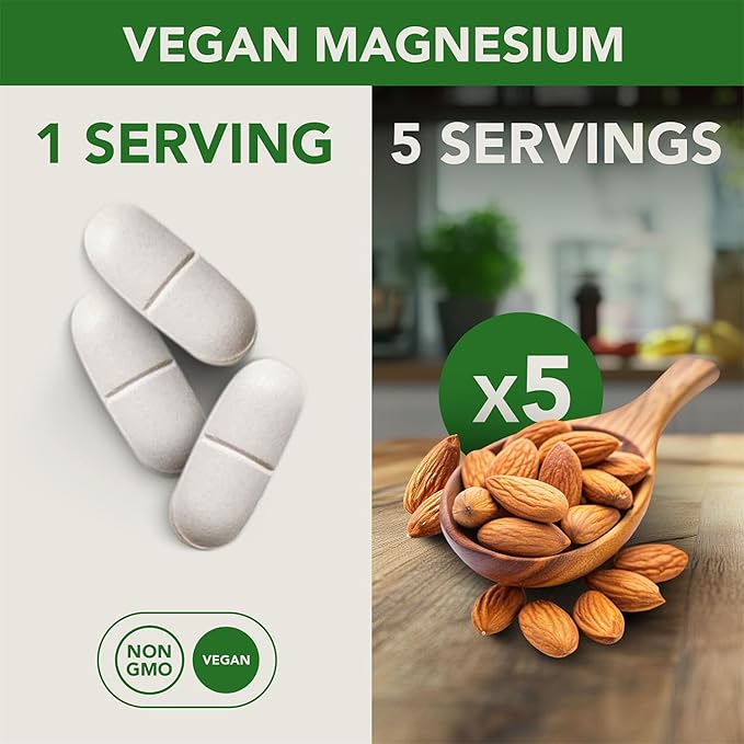 PlantFusion Vegan Magnesium Glycinate Complex 400 mg - High Absorption &amp Bioavailability - Chelated - Supports Muscle Relaxation Sleep Cardio Health Stress Relief and Energy Production - Non G