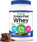 Orgain Whey Protein Powder Creamy Chocolate Fudge - 21g Grass Fed Dairy Protein 5g BCAAs 4g Prebiotic Fiber 2g Sugar No Added Hormones Gluten Free Kosher For Shakes &amp Smoothies - 1.82lb