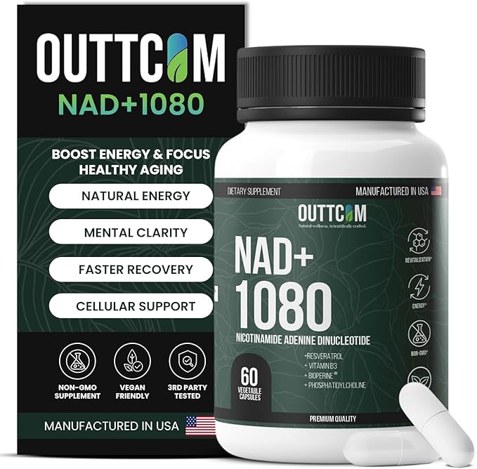 NAD+ Supplement w/Resveratrol B12 Phosphatidylcholine &amp Bioperine – 900mg NAD+ Capsule 60 Vegan Non-GMO Gluten-Free Capsules – Cellular Energy Bioavailability NAD+ &amp NMN Alternative