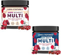 Llama Naturals Men and Women Vegan Organic Gummies with Vitamin D C and K Real Fruit Gummy Vitamins Chewable Multivitamin Supplement No Added Sugar Cane Cherry 120 Ct