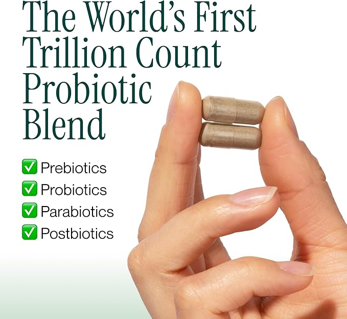 Probiotic Trillion – 1 Trillion CFU with Prebiotics Probiotics Parabiotics &amp Postbiotics – Bacillus Subtilis AB-22 – Gut Health Immune Support Glyphosate Detox – 30 Day Supply