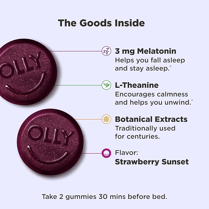 OLLY Sleep &amp Men's Multivitamin Gummy Bundles Melatonin &amp Vitamin Supplements