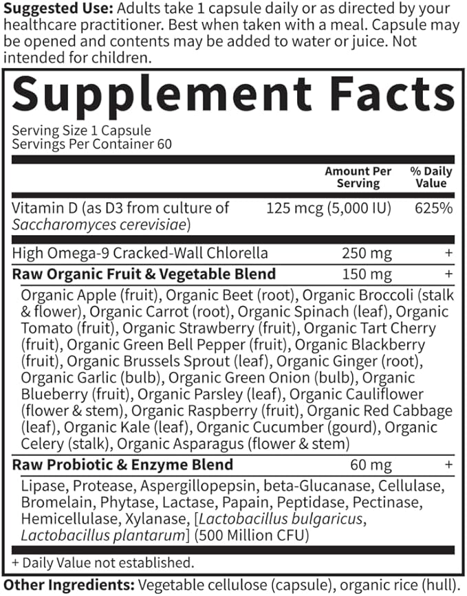 Garden of Life Organics Women's Once Daily 60ct &amp Vitamin Code Vitamin D3 5000IU 60ct