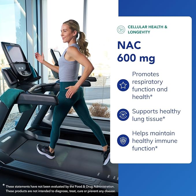 Pure Encapsulations NAC 600 mg - N-Acetyl Cysteine NAC Supplement for Lung Health &amp Immune Support Liver Support &amp Antioxidants* - with Freeform N-Acetyl-L-Cysteine - 180 Capsules