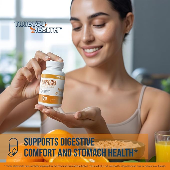 Orange Trick Gut Cleanse Detox - Our Best Bloat Blasting Colon Cleanse Detox Supplement - Advanced Herbal Colon Cleanse Formula - Slim Gut Cleanse to Reduce Bloating - Colon Cleanse Capsules