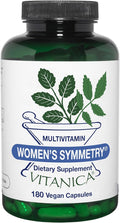 Vitanica Women's Symmetry High Potency Daily Multivitamin Vegan/Vegetarian 180 Capsules
