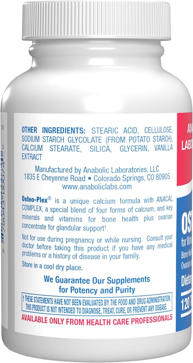 Osteo-Plex Bone Health Supplement for Women - Clinical Formula Bone Strength Supplement with Magnesium Calcium Vitamin D3 &amp Trace Minerals Complex - Easy to Swallow Gentle Tablets (120 Count)