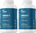 Dr. Tobias Omega 3 Fish Oil 2000mg Triple Strength with 800mg EPA 600mg DHA Per Serving | Fish Oil Omega 3 Supplements for Heart Brain &amp Immune Support - 360 Softgels (180 Servings)
