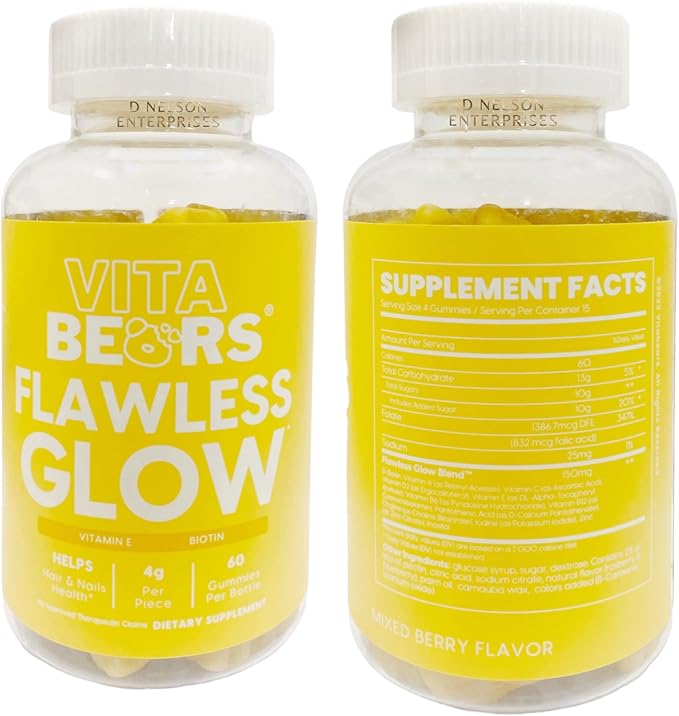 Generic Vita Bears Flawless Glow Hair and Nail Vitamin - 60 Gummies