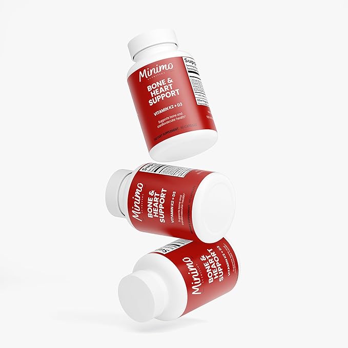 Bone &amp Heart Support K2 + D3-3rd Party Tested Supports Bone and Cardiovascular Support 60 Capsules