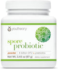 Youtheory Spore Probiotic Powder - Vegan Gut Health Supplement for Men &amp Women* - 6 Billion CFU - Dairy Soy &amp Gluten Free - 3.45 oz