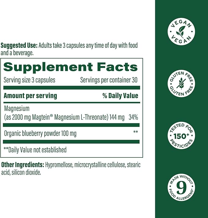 MegaFood Men's 55+ One Daily Multivitamin (90 Tablets) &amp Magtein Magnesium LThreonate (90 Capsules) Bundle - Supports Energy Nervous System &amp Health - Cognitive Support - Gluten Free &amp Ve