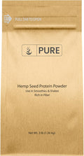 Pure Original Ingredients Hemp Seed Protein Powder (3 lb) Smoothies &amp Shakes Nutty Flavor Smooth Texture