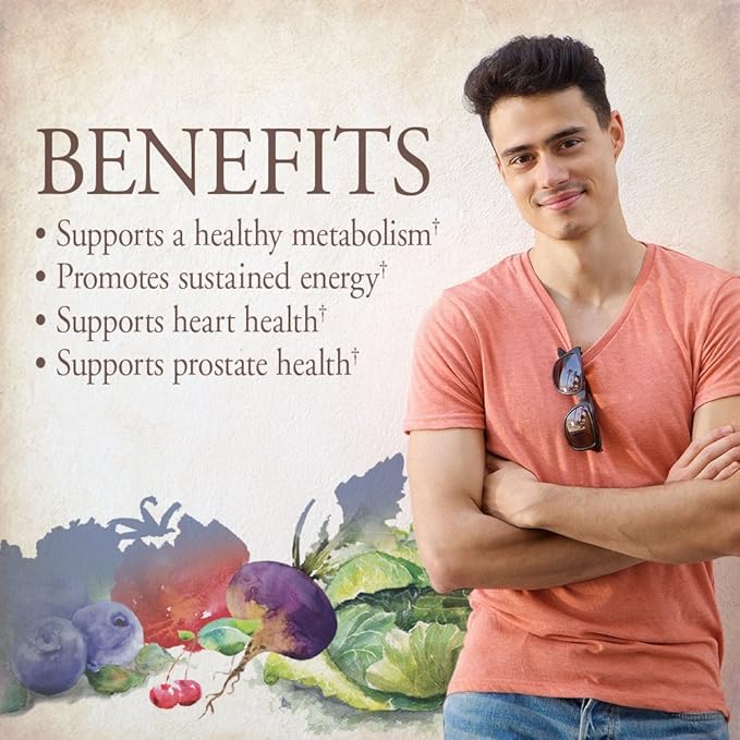 Garden of Life Organics Whole Food Multivitamin for Men 120 Tablets Vegan Mens Vitamins and Minerals for Health and Well-Being Certified Organic Vegan Multi