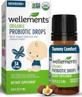 Wellements Organic Baby Probiotic Drops (0.25 Fl Oz) - Digestive &amp Immune Support for Infants - Toddler Probiotic Helps with Newborn+ Gut Health Gas Constipation &amp Colic Support - Preservati