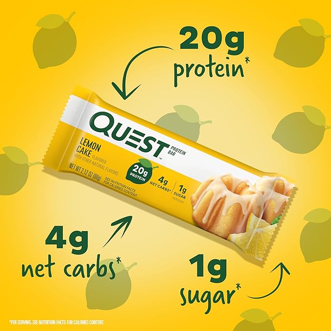 Quest Nutrition Mint Chocolate Chunk Protein Bars High Protein Low Carb Gluten Free Keto Friendly 12 Count &amp Lemon Cake Protein Bars High Protein Low Carb Gluten Free Keto Friendly 12 Co