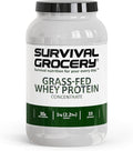 Survival Grocery® Grass-Fed Whey Protein Concentrate | Unflavored Clean &amp Pure Protein Powder with Minimal Lactose &amp Fat | Gluten-Free | Includes Scoop for Easy Serving (1 kg./ 1 Jug Unflavo