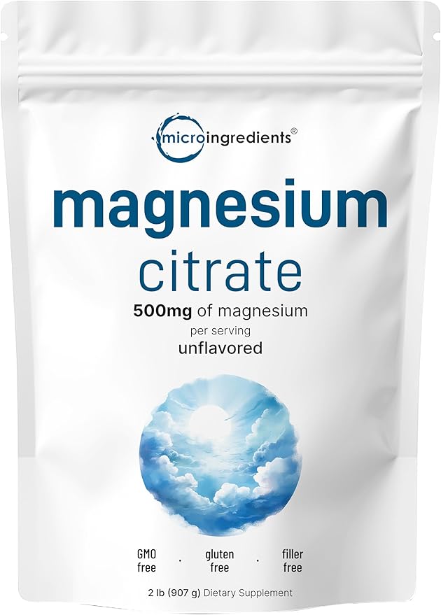 Magnesium Citrate Powder 2lbs | Unflavored Magnesium Supplement | Relaxation and Nutrient Utilization | Easily Absorbed Formula | Non-GMO Vegan Gluten Free