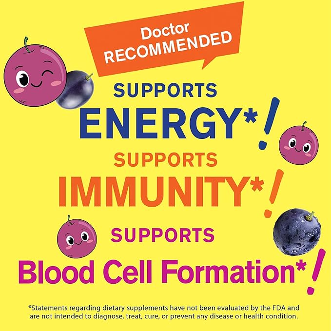 WellYeah Biotin Kids + Iron + Vitamin C Kids Gummies Bundle - Great Tasting Vitamin Supplement Gluten Free GMO Free Chewable Gummy