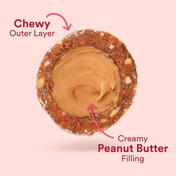 Protein Bites Strawberry Peanut Butter Gluten-Free Snack Cups 12g Protein 14 Count (Pack of 1)