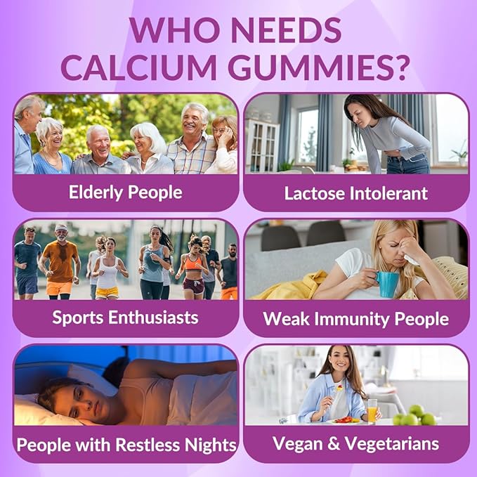 Sugar Free Calcium Gummies Supplement 600mg Calcium Magnesium Zinc Gummies with Vitamin D3 K2 Potassium High Absorption CA Gummy for Bone Teeth &amp Muscle