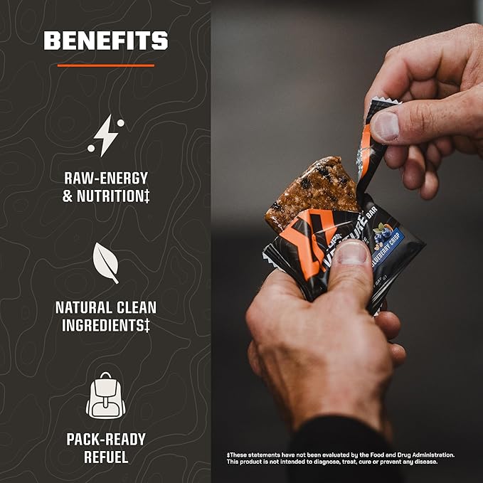 MTN OPS Protein Bars – Energy Snack with 10g Protein Gluten-Free Blueberry Crisp Venture Bar for Hiking &amp On-the-Go Fuel 10 Bars