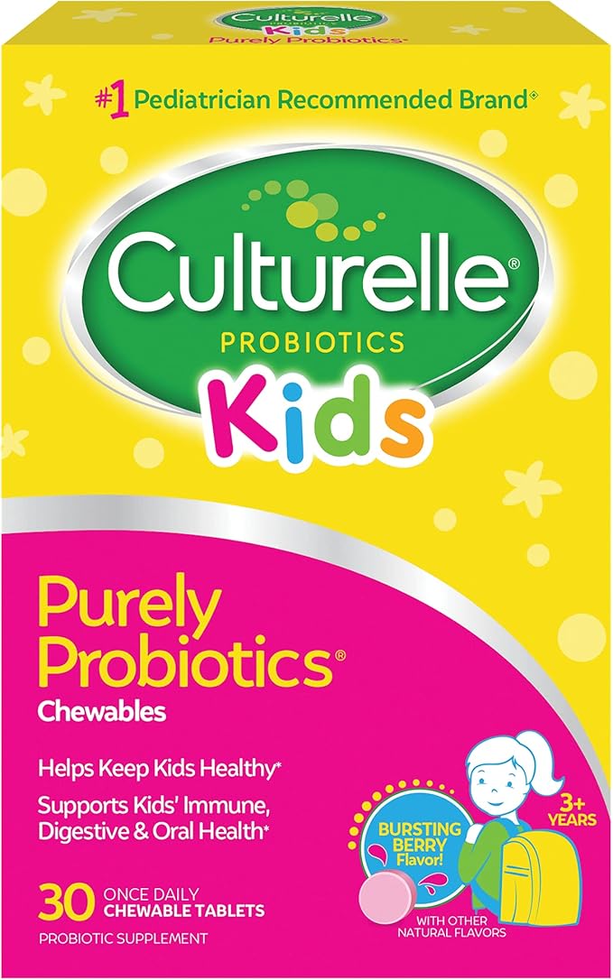 Culturelle Daily Probiotic for Kids + Veggie Fiber Gummies (Ages 3+) - 60 Count &amp Kids Chewable Daily Probiotic for Kids Ages 3+ 30 Count
