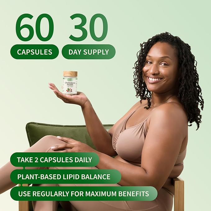 Snap Supplements Cholesterol Health + Magnesium Complex Bundle 60 Vegetarian Capsules Each
