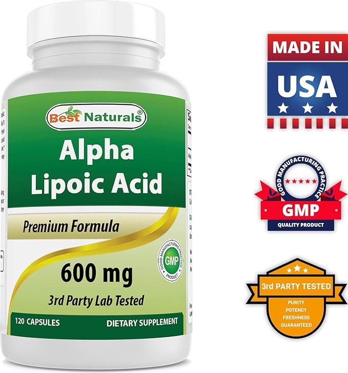 Best Naturals Alpha Lipoic Acid 600 mg &amp B-100 Complex