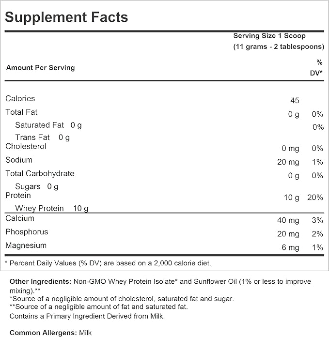 ANDREW LESSMAN Ultimate Whey Protein Isolate 30 Servings - Supports Workout Recovery and Lean Muscle Non-GMO No Added Flavors Fat-Free Sugar and Sweetener-Free Certified Kosher. No Additives