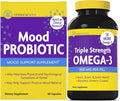 InnovixLabs Mood Probiotic &amp Triple Omega Bundle Mood Probiotic (60 Capsules) Triple Strength Omega-3 Fish Oil (200 Softgel). Supports Brain Joints and Immune Health*