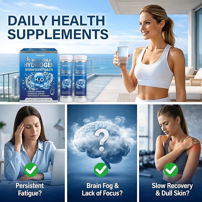 H2 Molecular Hydrogen Water Tablets with Magnesium 100 Counts High PPM Molecular Hydrogen Hydrogen Tablets for Drinking Water Rapid Dissolve Technology Lemon &amp Raspberry Flavors