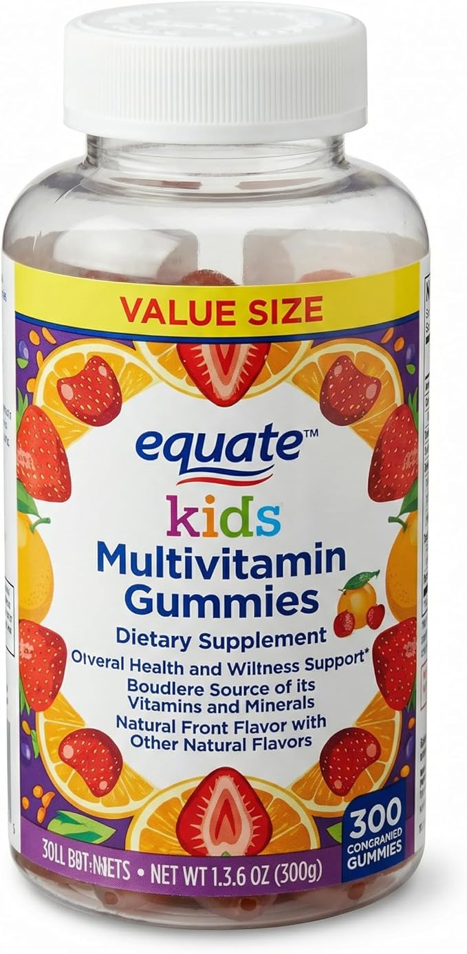 Kids Vitamins Multivitamin Gummies for Children Toddler Vitamins Vegetarian Formula Natural Flavors Dietary Supplements Vitaminas para Niños 300 Gummies