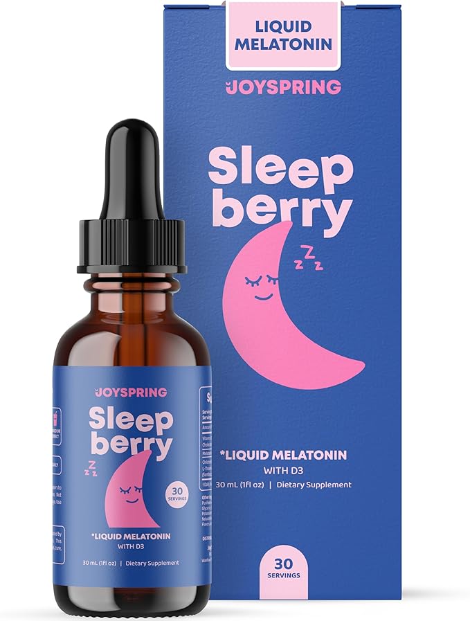 JoySpring Liquid Toddler Multivitamin with Burdock Root &amp Elderberry for Immune Support Liquid Melatonin for Sleep and Focus &amp Attention Supplement for Healthy Brain Function