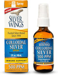 Natural Path Silver Wings Colloidal Silver - Extra Strength Liquid Immune Support Supplement- - 500ppm (2500mcg) - 2oz Spray