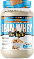 Musclesport Lean Whey Revolution™ Protein Powder - Whey Protein Isolate - Low Calorie Low Carb Low Fat Incredible Flavors - 25g Protein per Scoop - 2lb Cinna Crunch