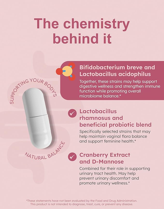 Daily Probiotics for Women &amp Men with Bifidobacterium Longum &amp Prebiotics + Probiotic for Women with Cranberry D-Mannose &amp Prebiotics + Mealtime Digestive Enzymes Lactase Lipase &amp Br