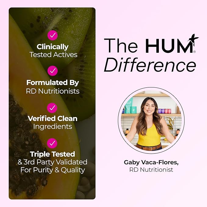 HUM Hair Strong Daily Hair Growth Supplement with Biotin Zinc Vitamin B12 to Support Growth Folic Acid &amp Vitamin B12 Vitamins for Healthy Hair Support for Women and Men 30 Vegan Capsules