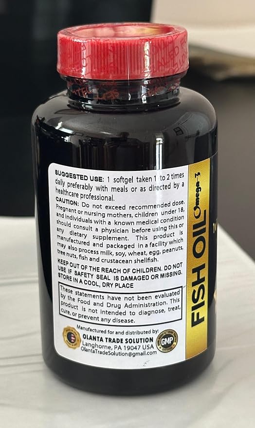 Fish Oil Omega 3 Supplements - Natural Capsules Omega 3 for Support Healthy functionality high epa Immune Booster - 2 Bottles 120 Capsules