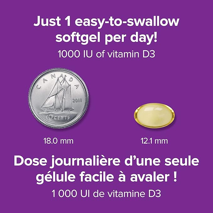 Webber Naturals Vitamin D3 1000 IU 375 Softgels