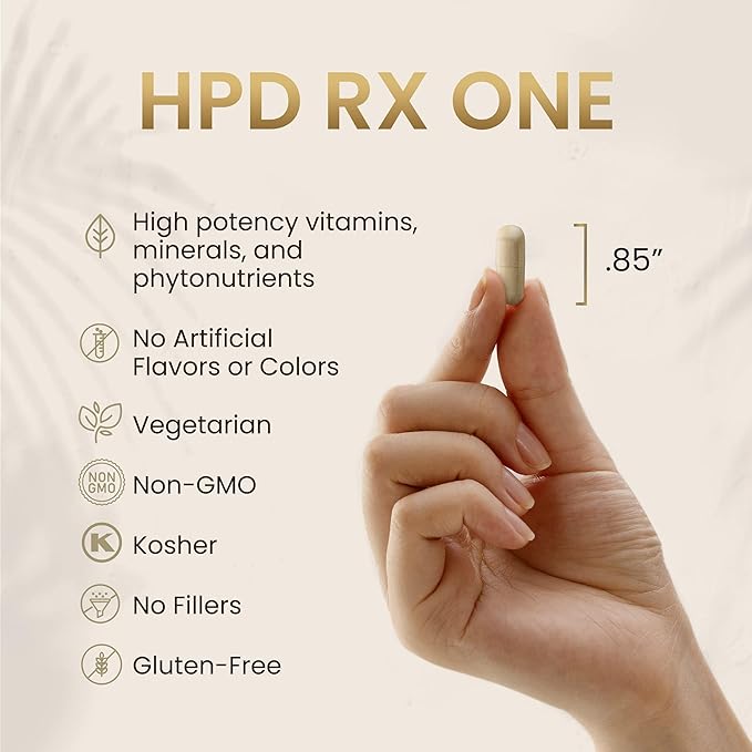HPD Rx ONE Immunity Boost Multivitamin | Supplements for Women and Men | Advanced Immunity Defense Support | Helps Immune Response | 2-Month Supply 360 Capsules Pack of 2